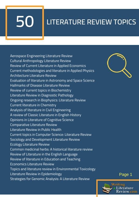 Good Literature Review Topics List