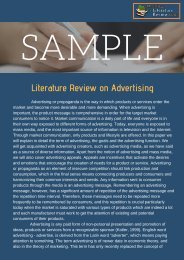 Literature Review on Advertising