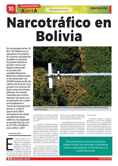 NARCOTRÁFICO EN BOLIVIA