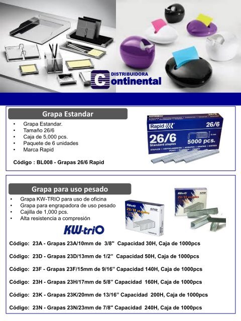 Catalogo Continental - OFICINA