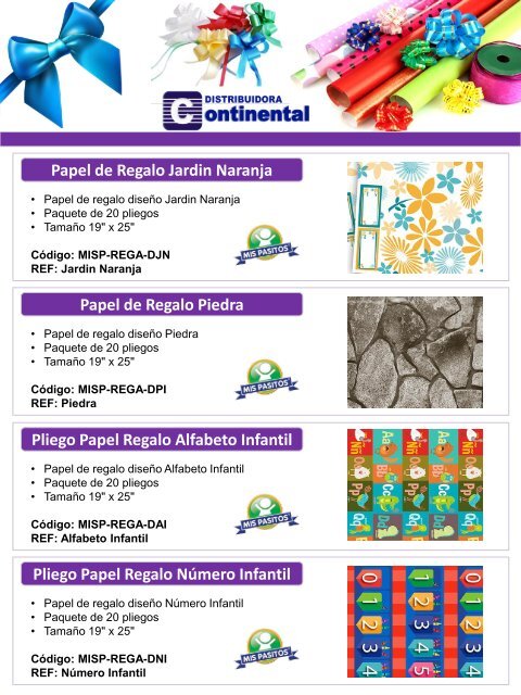 Catalogo Continental - PAPEL REGALO