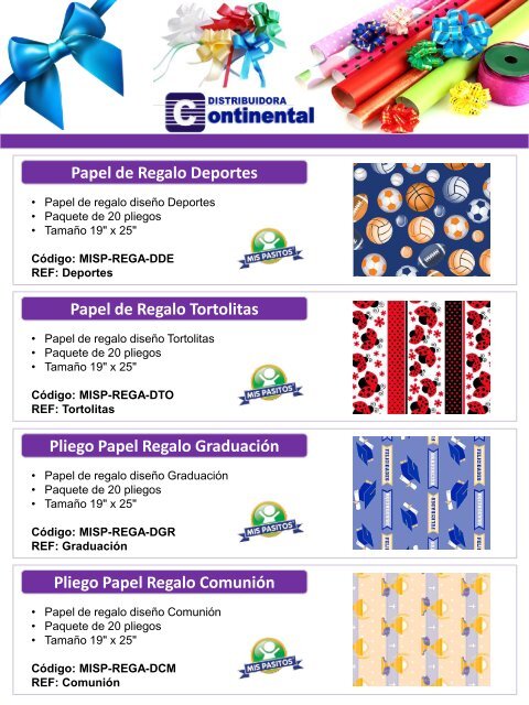 Catalogo Continental - PAPEL REGALO