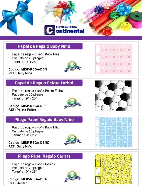 Catalogo Continental - PAPEL REGALO