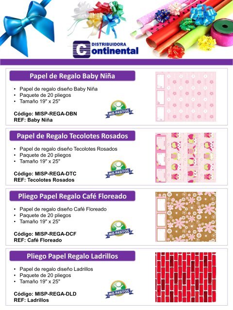 Catalogo Continental - PAPEL REGALO