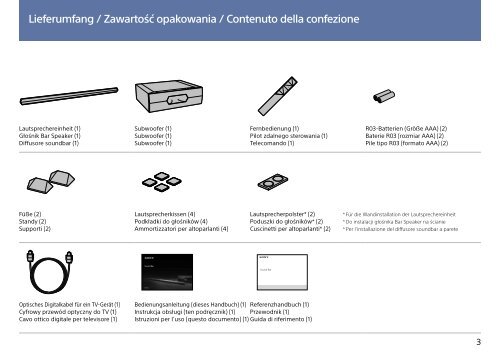 Sony HT-ST3 - HT-ST3 Consignes d&rsquo;utilisation Polonais