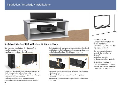 Sony HT-ST3 - HT-ST3 Consignes d&rsquo;utilisation Polonais