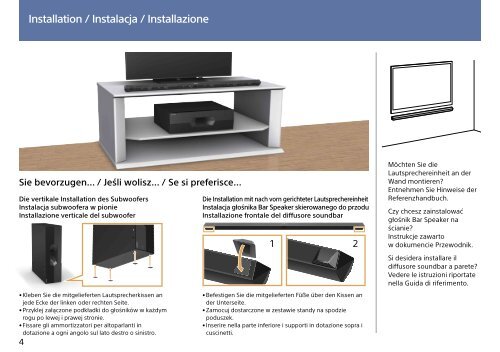 Sony HT-ST3 - HT-ST3 Consignes d&rsquo;utilisation Italien
