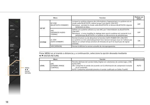 Sony HT-ST3 - HT-ST3 Consignes d&rsquo;utilisation Espagnol