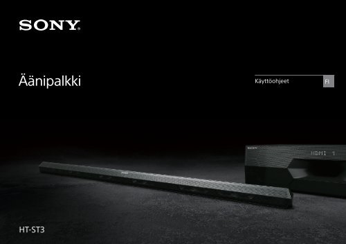 Sony HT-ST3 - HT-ST3 Mode d'emploi Finlandais