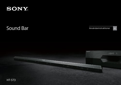 Sony HT-ST3 - HT-ST3 Mode d'emploi Su&eacute;dois