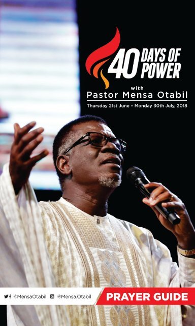 40 Days of Power 2018 - Prayer Guide from Pastor Mensa Otabil 