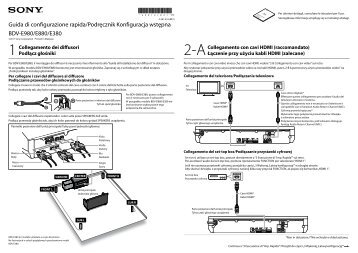 Sony BDV-E380 - BDV-E380 Guide de mise en route Polonais