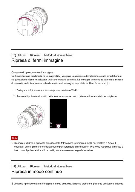 Sony ILCE-QX1 - ILCE-QX1 Manuel d'aide Italien