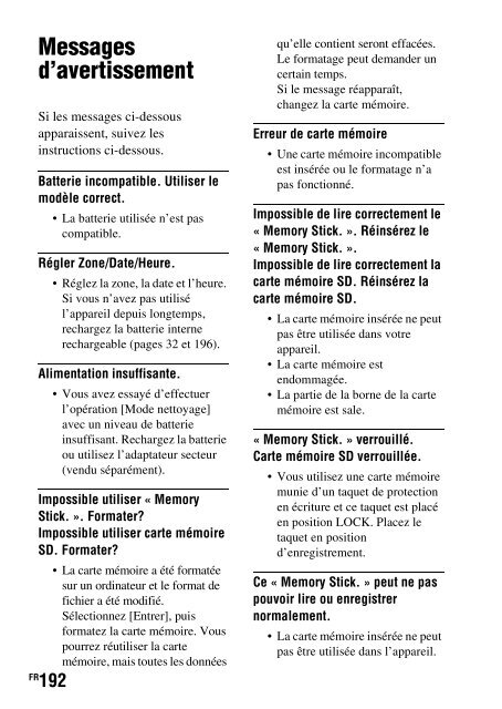 Sony DSLR-A560 - DSLR-A560 Consignes d&rsquo;utilisation