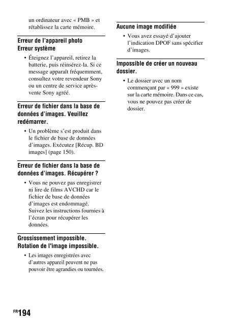 Sony DSLR-A560 - DSLR-A560 Consignes d&rsquo;utilisation