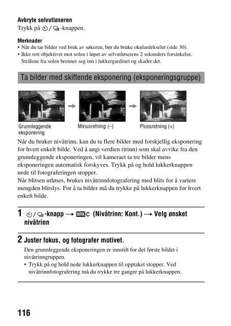 Sony DSLR-A560 - DSLR-A560 Consignes d&rsquo;utilisation Norv&eacute;gien