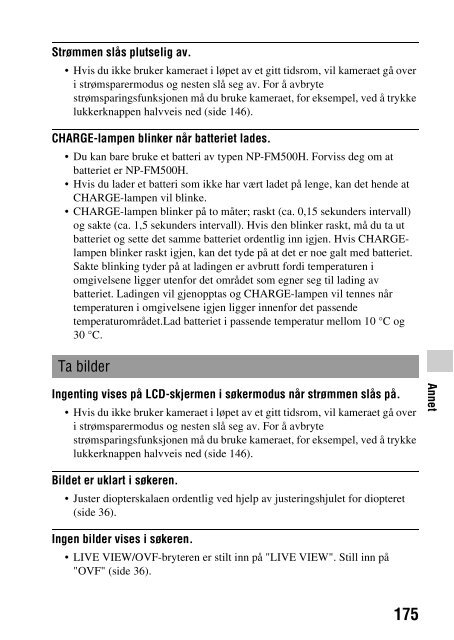 Sony DSLR-A560 - DSLR-A560 Consignes d&rsquo;utilisation Norv&eacute;gien