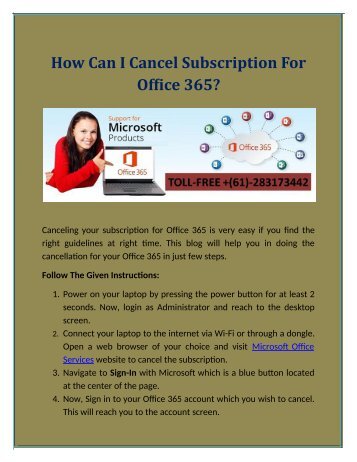 How Can I Cancel Subscription For Office 365?
