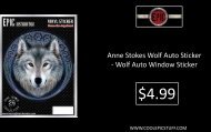 Anne Stokes Wolf Auto Sticker - Wolf Auto Window Sticker