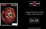 Dragon Skull Die-Cut Auto Sticker - Epic Vision LLC 