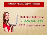 Dial Amazon Prime Support Number 1-866-307-1943