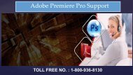 Adobe Premiere Pro Support Phone Number