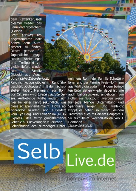 Selber Wiesenfest 2018