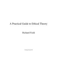 A Practical Guide to Ethical Theory - CATpages