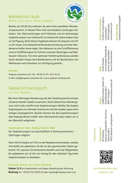 SeeGang Broschüre und Karte