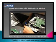 Steps to troubleshoot Logic Board Issues on Macbook