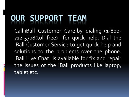iball customer care