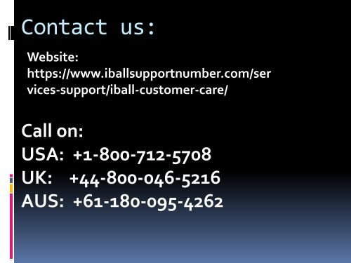 iball customer care