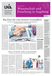 Wissenschaft und Forschung in Augsburg - Ausgabe 11