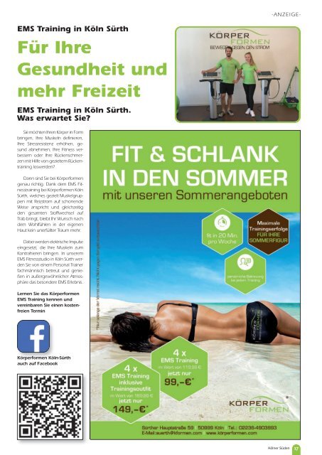 Kölner Süden Magazin Juni 2018