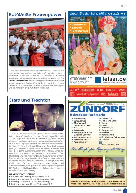 Kölner Süden Magazin Juni 2018