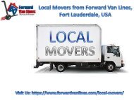 Local Movers in fort Lauderdale, USA | Forward Van Lines