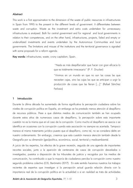 Aproximación a la Geografía del despilfarro en España: balance de las dos últimas décadas