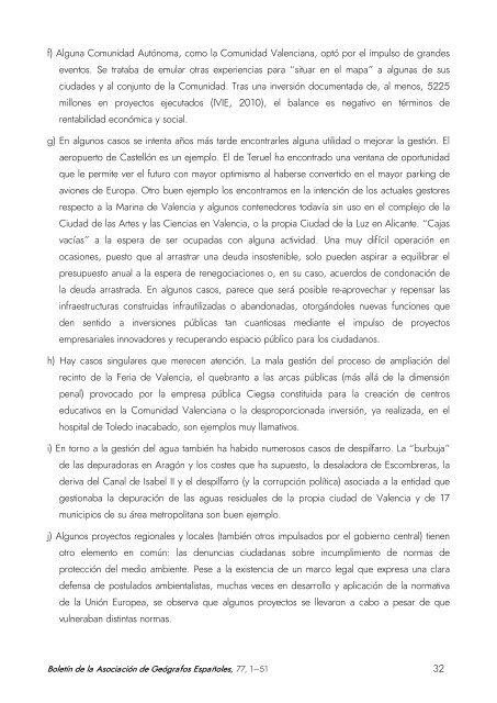 Aproximación a la Geografía del despilfarro en España: balance de las dos últimas décadas