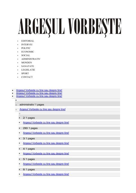 argesul vorbeste
