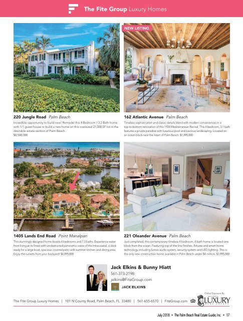 July 2018 Palm Beach Real Estate Guide