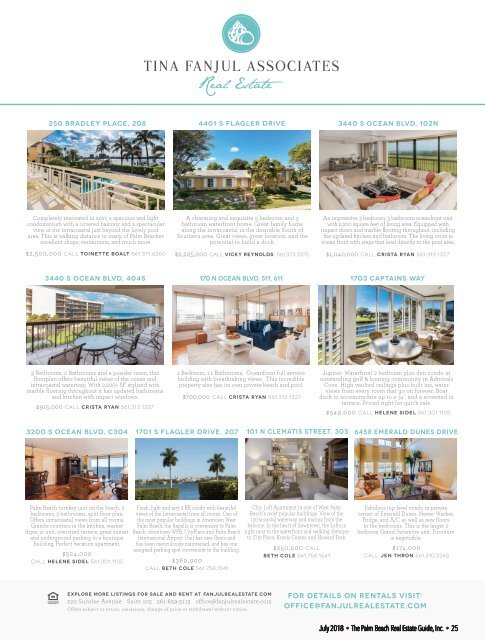 July 2018 Palm Beach Real Estate Guide