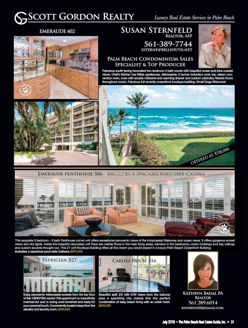 July 2018 Palm Beach Real Estate Guide