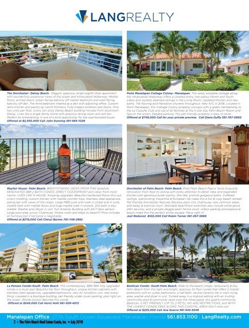July 2018 Palm Beach Real Estate Guide