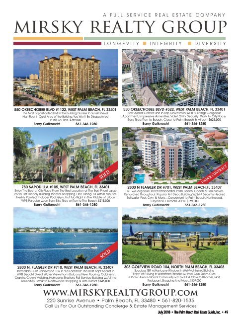 July 2018 Palm Beach Real Estate Guide