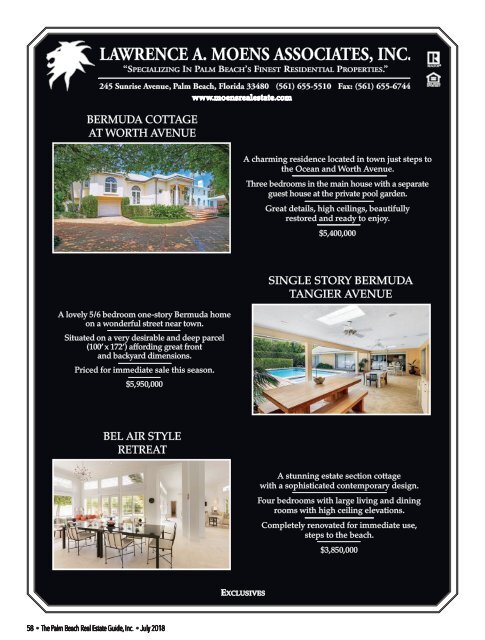 July 2018 Palm Beach Real Estate Guide