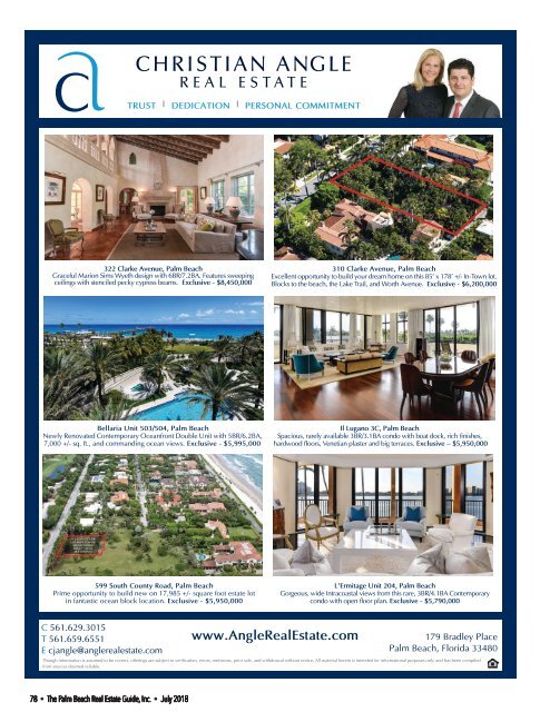 July 2018 Palm Beach Real Estate Guide