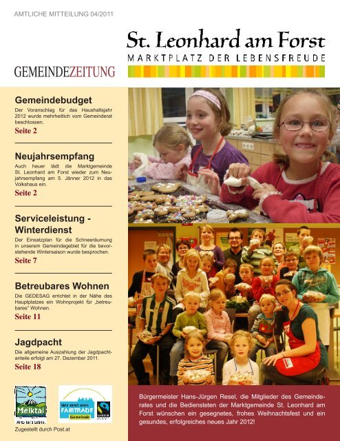 Gemeindezeitung 04/2011 (3,29 MB) - St. Leonhard am Forst
