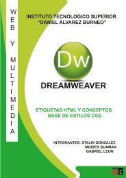 etiquetas de dreanweaver