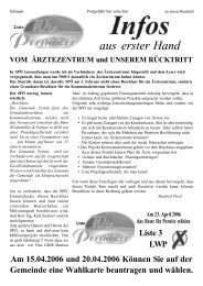 aus erster Hand VOM ÄRZTEZENTRUM und ... - Wir Pernitzer