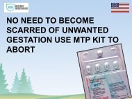 NO NEED TO BECOME SCARRED OF UNWANTED GESTATION USE MTP KIT TO ABORT